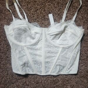 Amazon White Lace Bustier